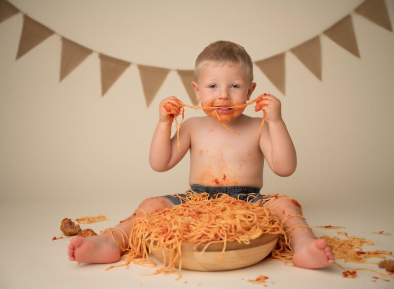 Baby C 2d Birthday Spaghetti  “Smash”